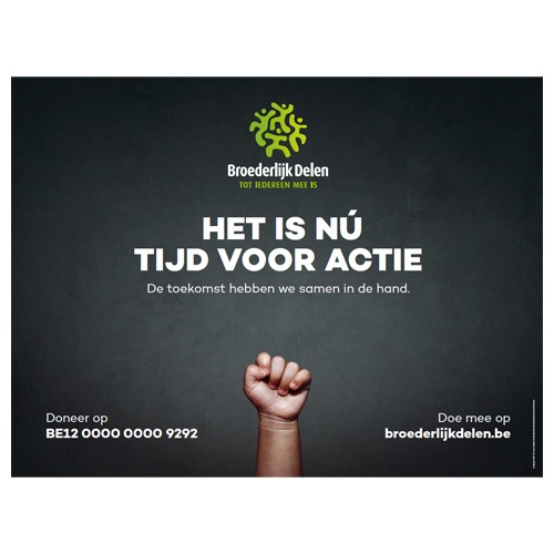 Reuzeaffiche 'Het is nú tijd voor actie'